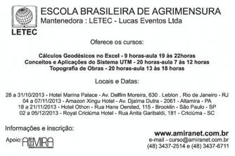 Curso de Cálculos Geodésicos no Excel (SP / PA e SC)