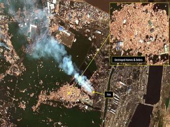 DigitalGlobe divulga imageamento da catástrofe no Japão