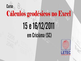 Em Criciúma: curso de Cálculos Geodésicos no Excel 